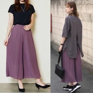 Issey Miyake Inspired Uniqlo Pleated Pants mauve purple pink